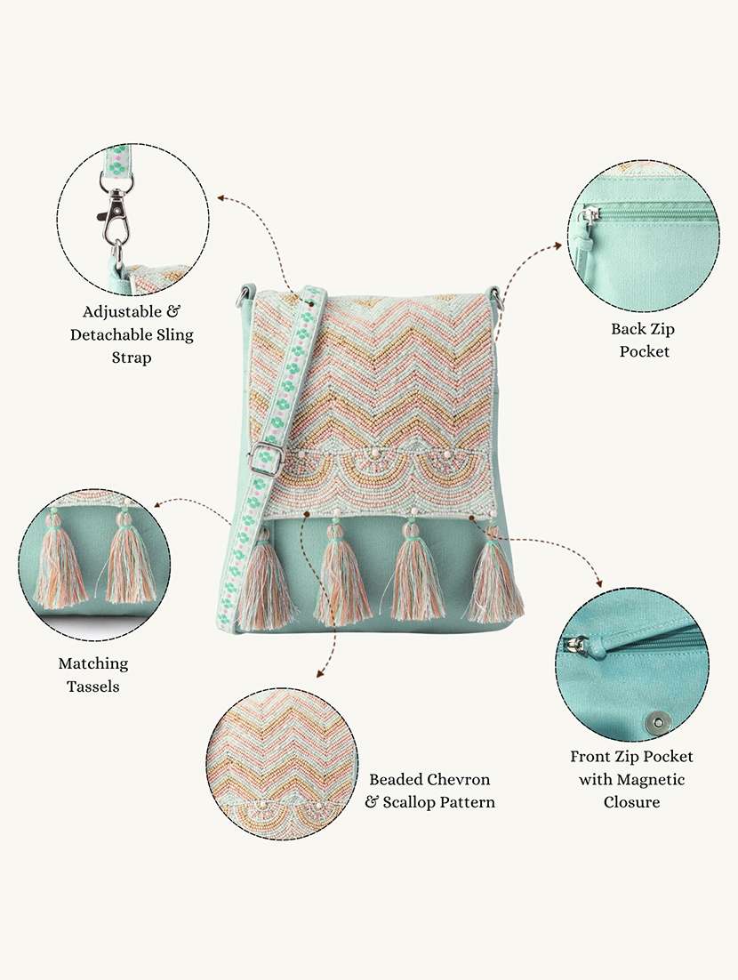 women embellished sling bag - 22590554 -  Standard Image - 5