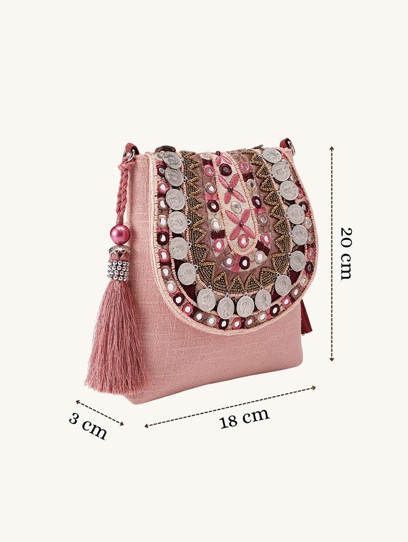 women embroidered sling bag - 22590556 -  Standard Image - 3