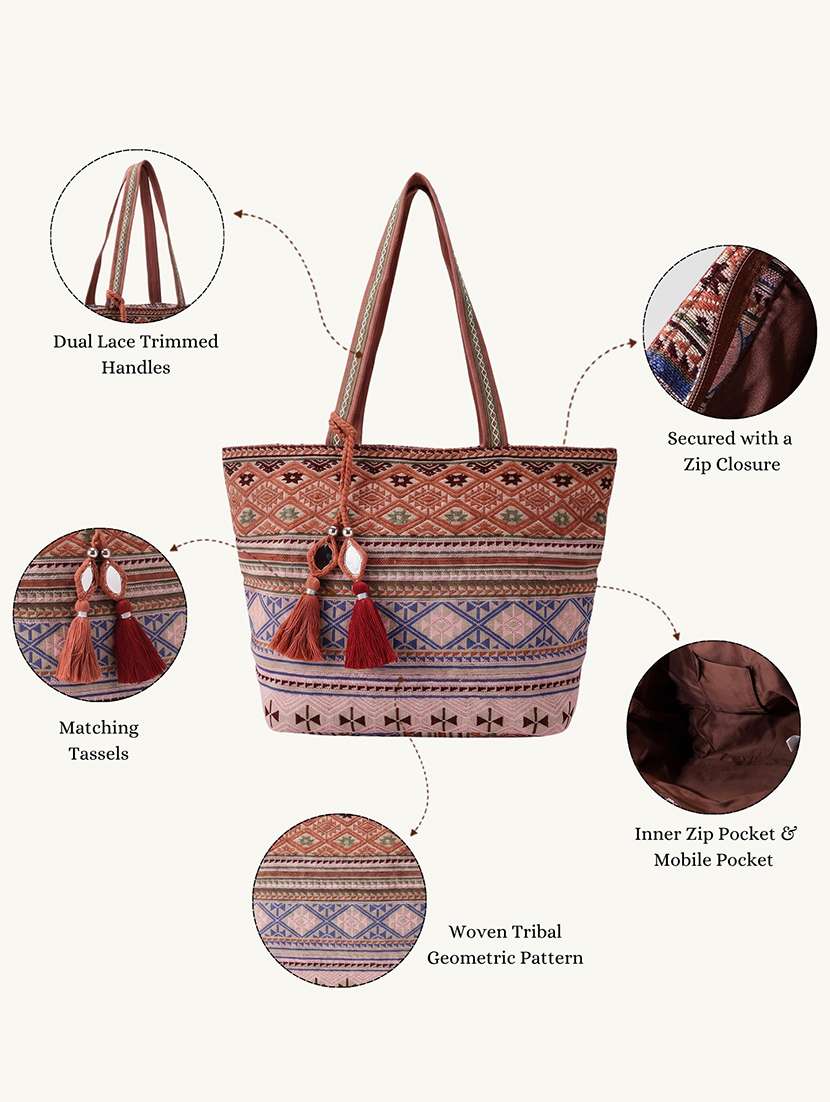 Women Embroidered Regular Tote Bag - 22590684 -  Standard Image - 5