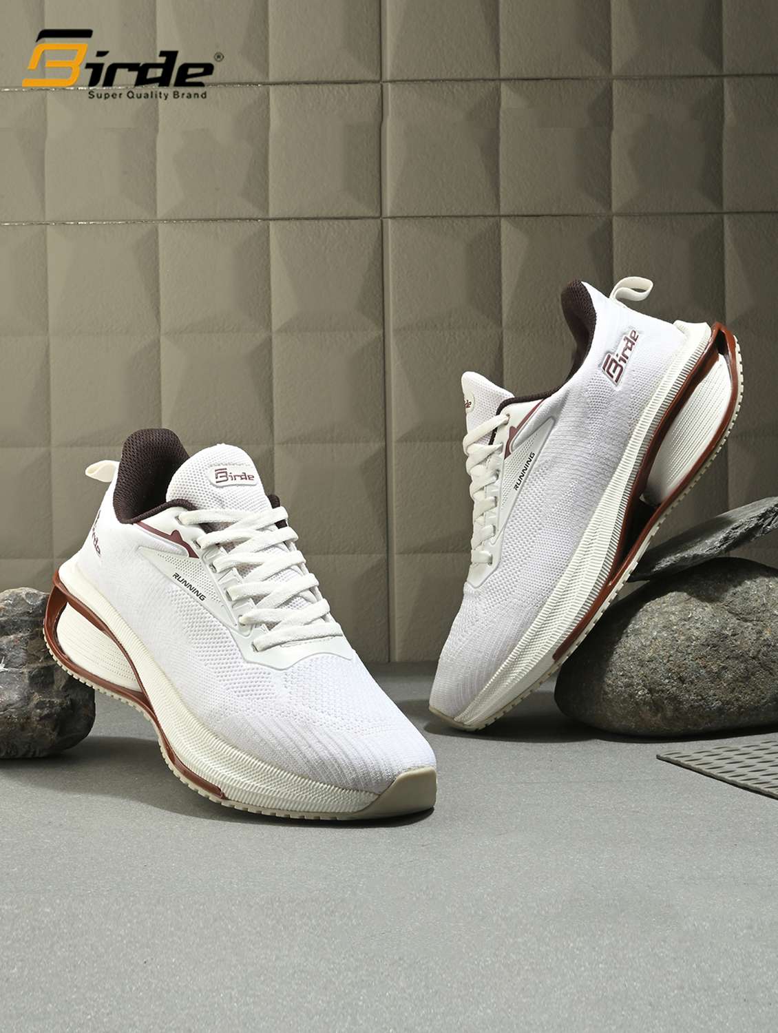 women textured lace up sports shoes