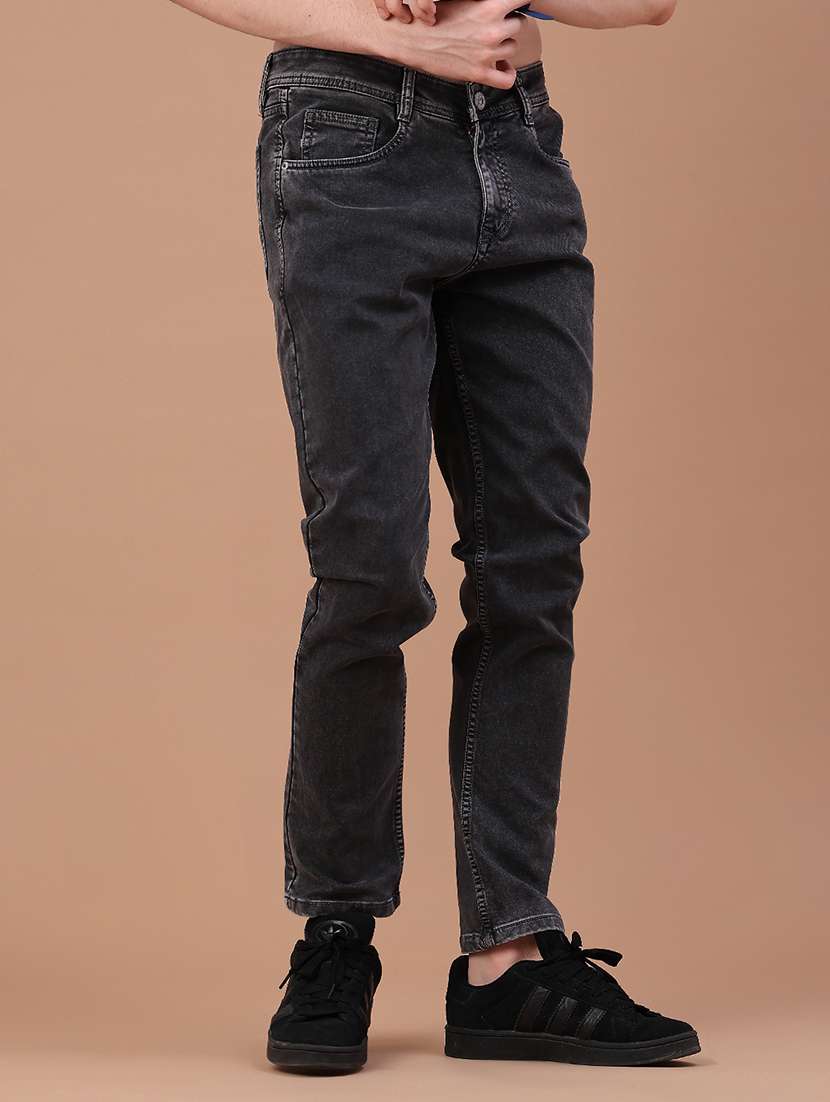 Men Washed Mid Rise Full Length Slim Fit Jeans - 22591600 -  Standard Image - 3