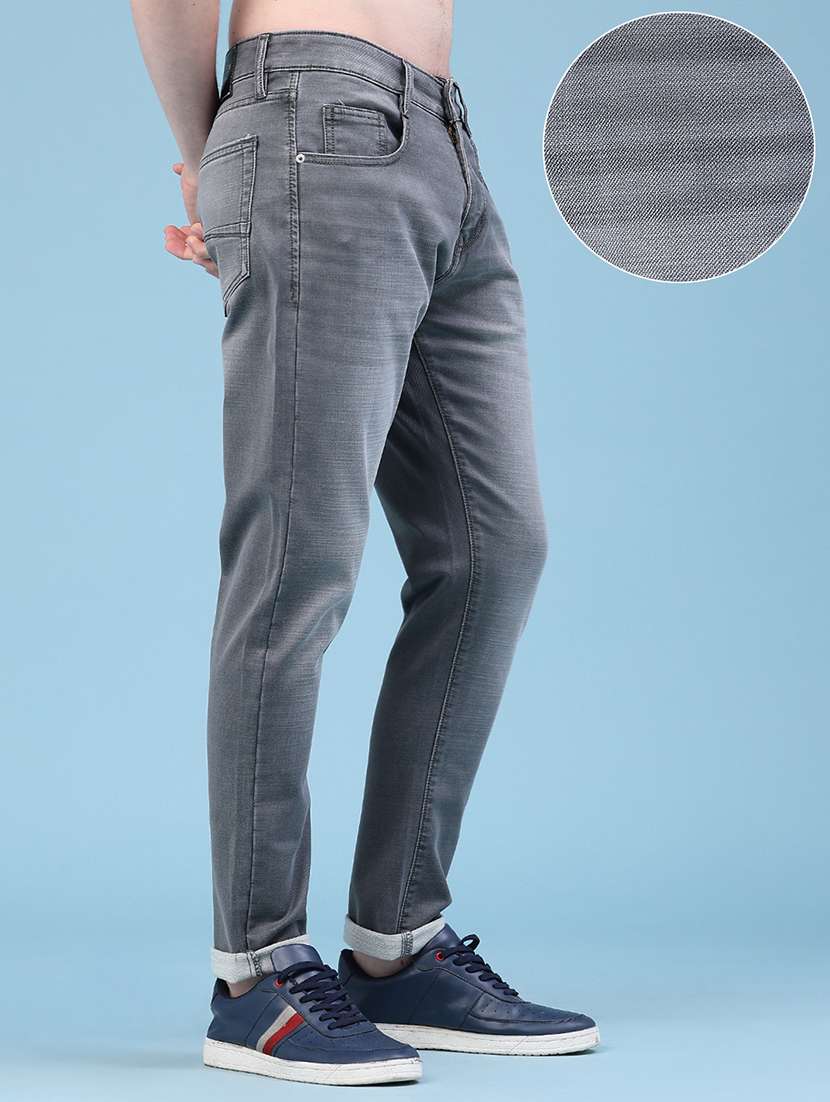 Men Washed Mid Rise Full Length Slim Fit Jeans - 22591602 -  Standard Image - 3