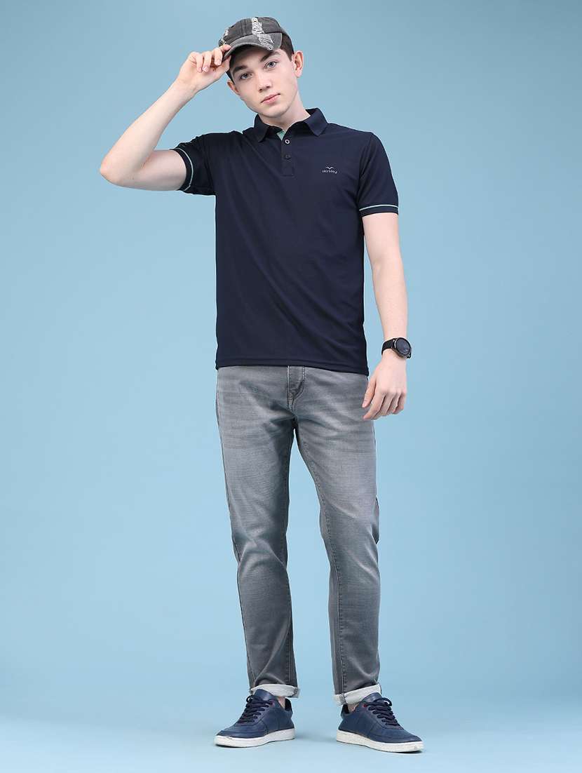Men Washed Mid Rise Full Length Slim Fit Jeans - 22591602 -  Standard Image - 5