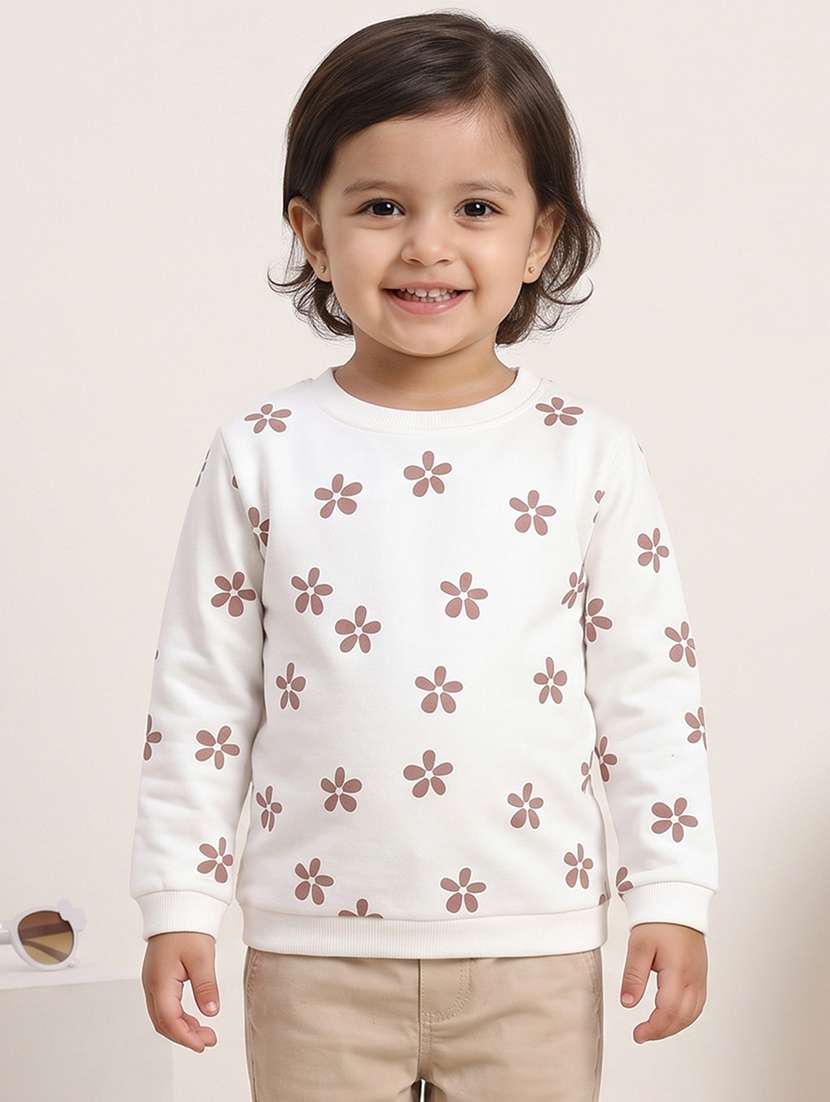 girls printed long sleeves regular sweatshirt