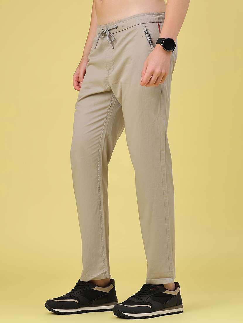 Men Solid Mid Rise Full Length Track Pant - 22591939 -  Standard Image - 3