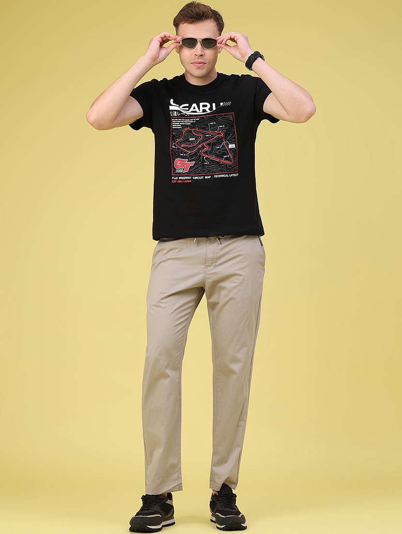 Men Solid Mid Rise Full Length Track Pant - 22591939 -  Standard Image - 5
