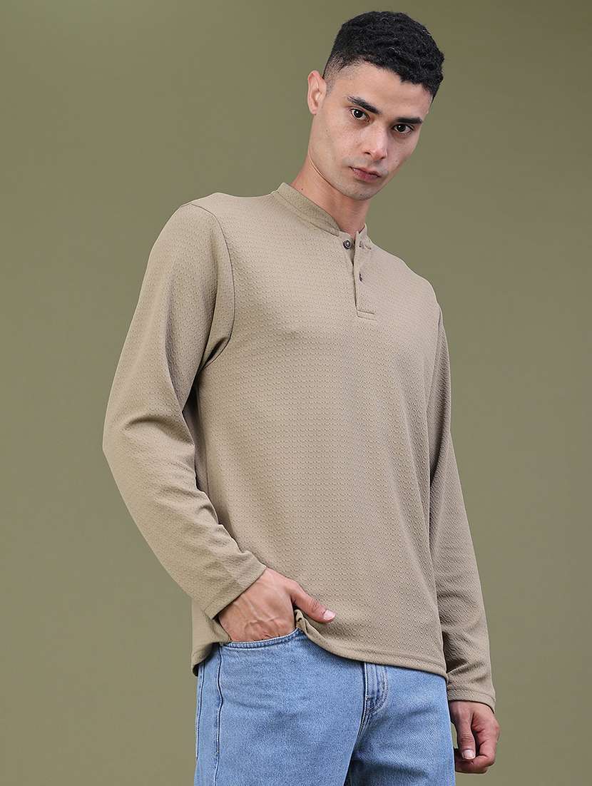 men self design long sleeve regular fit polo t-shirt - 22592156 -  Standard Image - 3