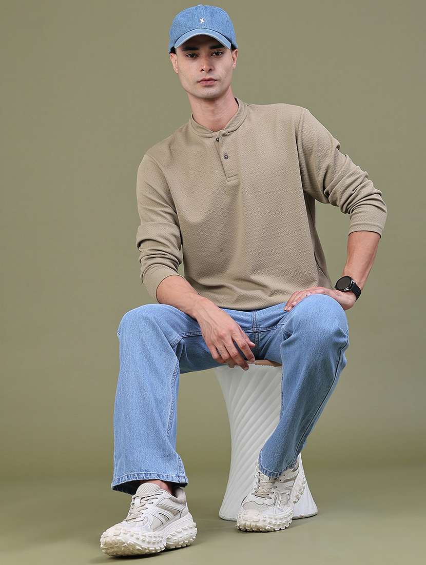 men self design long sleeve regular fit polo t-shirt - 22592156 -  Standard Image - 5