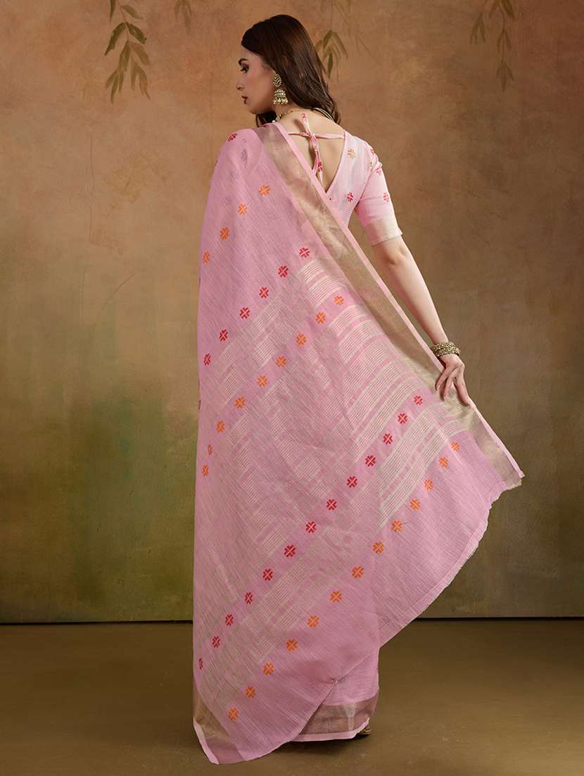 women self design handloom saree with blouse - 22592453 -  Standard Image - 3