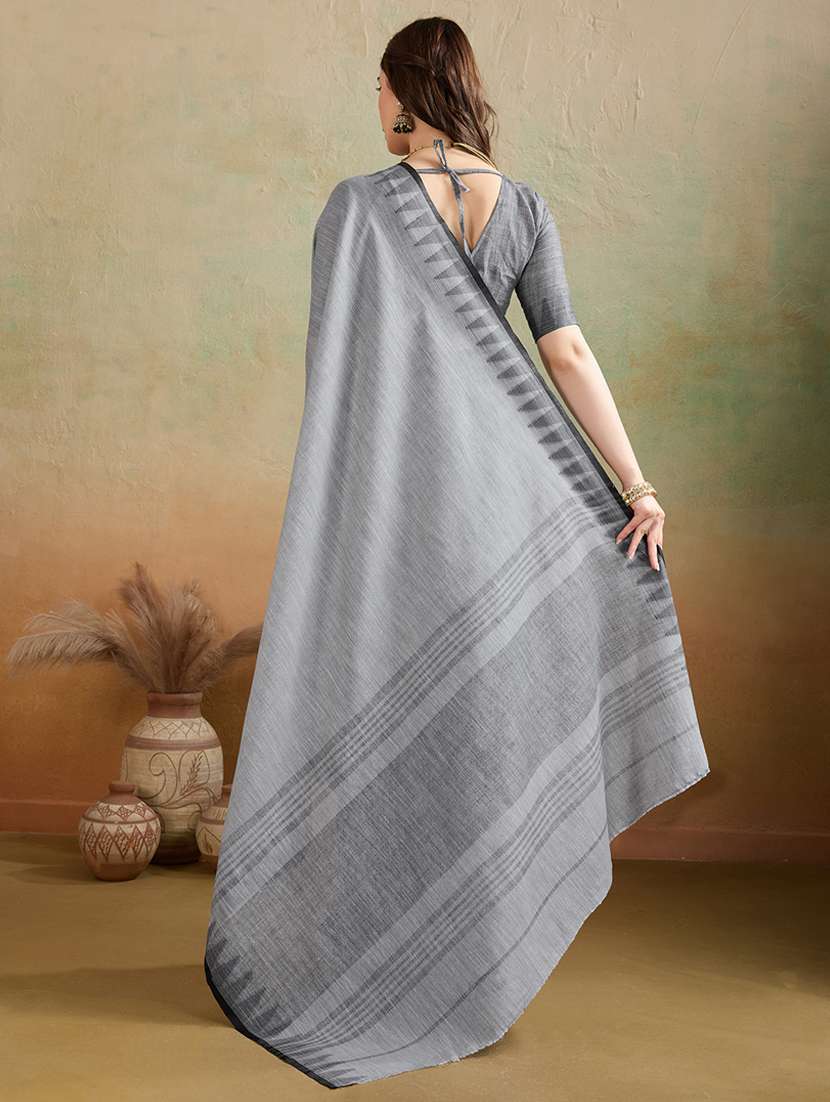 women self design handloom saree with blouse - 22592466 -  Standard Image - 3