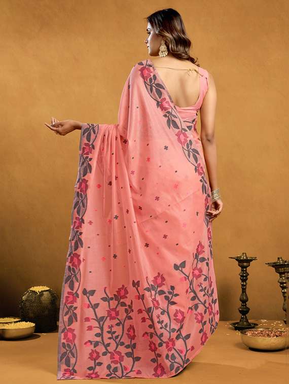 women self design handloom saree with blouse - 22592510 -  Standard Image - 3
