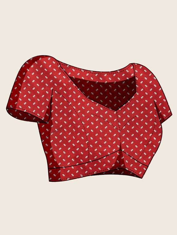 women printed casual wear saree with blouse - 22592549 -  Standard Image - 5