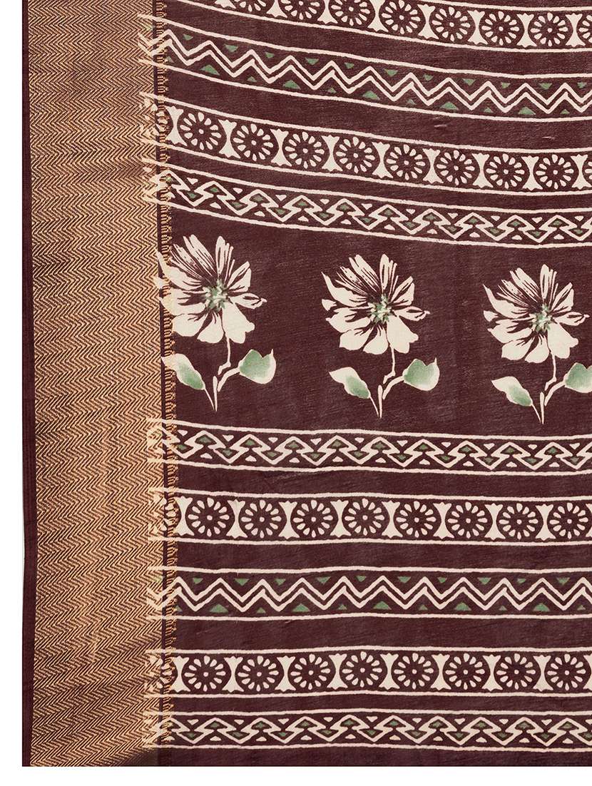 women floral printed saree with blouse - 22592599 -  Standard Image - 5