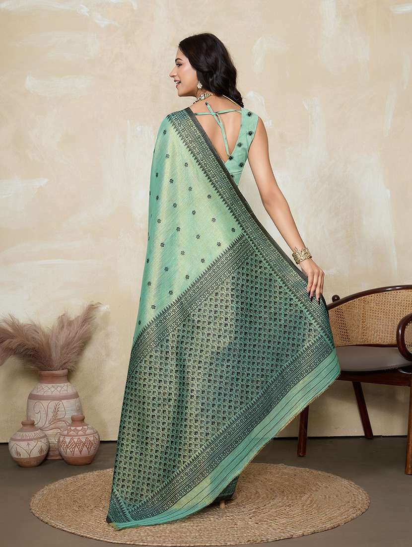 women self design bordered saree with blouse - 22592672 -  Standard Image - 3