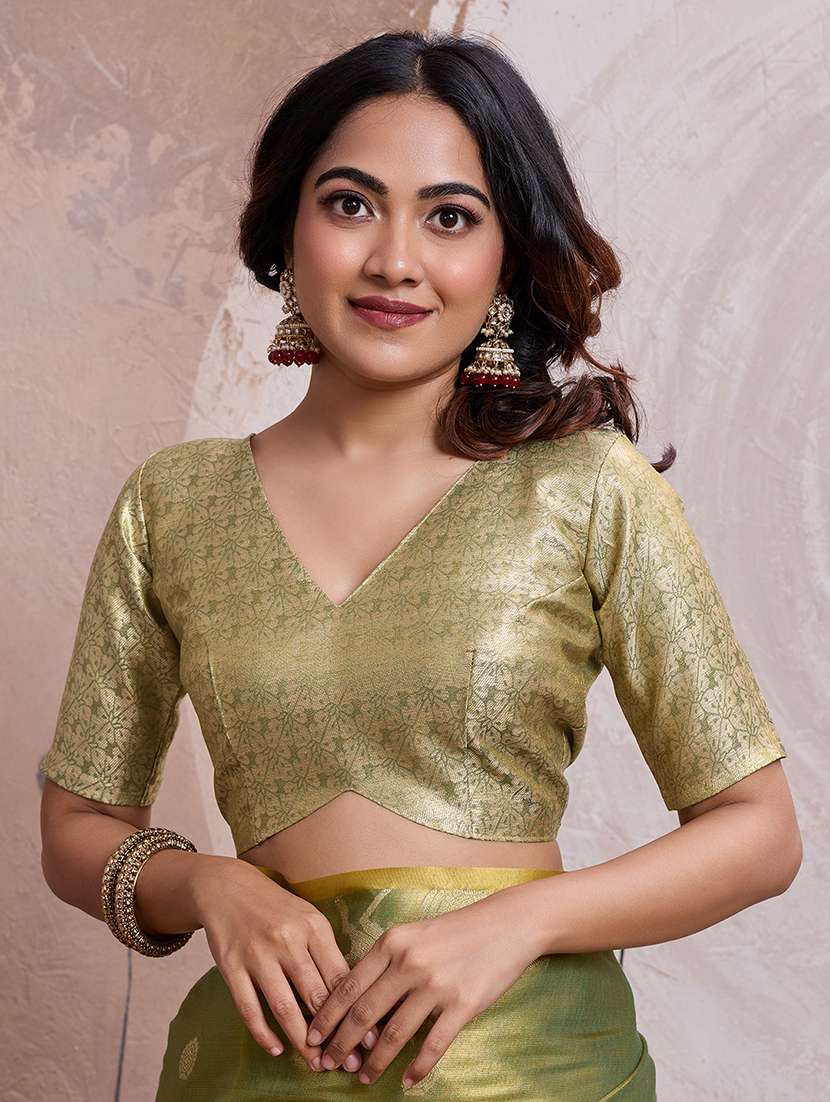 Women Self Design Banarasi Saree With Blouse - 22592915 -  Standard Image - 5