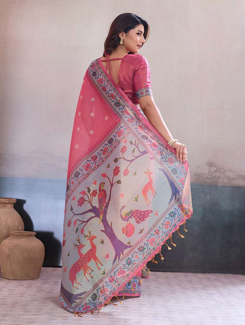 women self design paithani saree with blouse - 22592983 -  Standard Image - 3