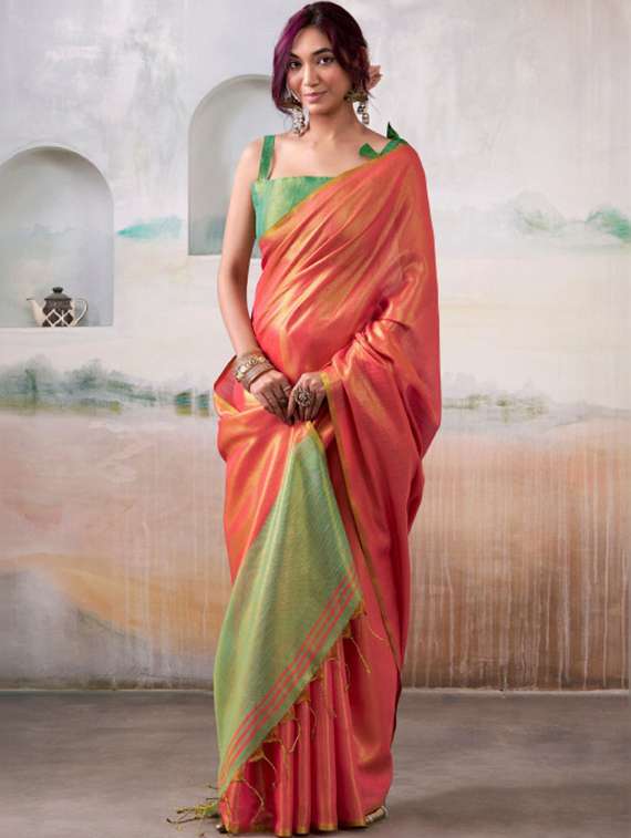 women solid plain saree with blouse