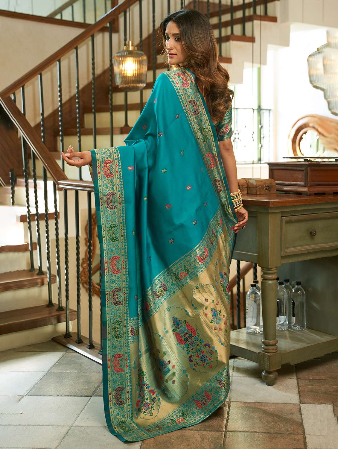 women self design paithani saree with blouse - 22593107 -  Standard Image - 3