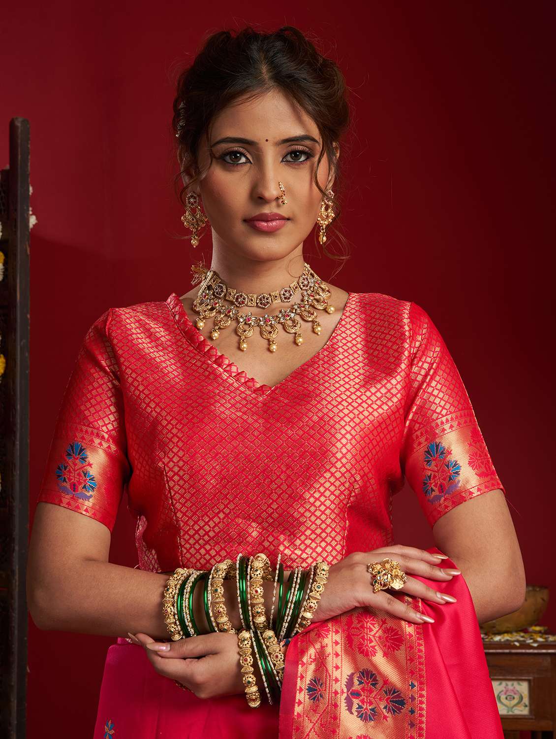 women self design paithani saree with blouse - 22593108 -  Standard Image - 5