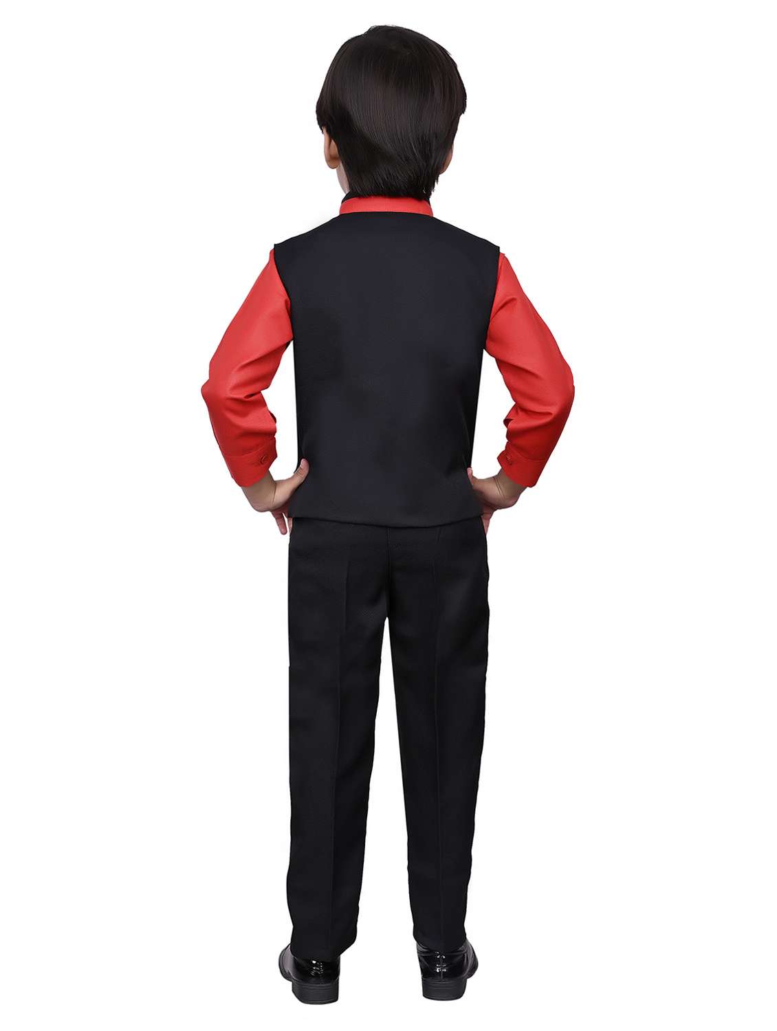 Boys Solid Long Sleeves Suit Set - 22593528 -  Standard Image - 3