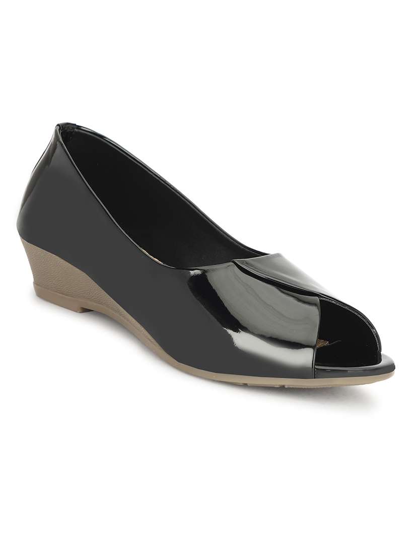 women solid peep toe slip on shoes - 22593637 -  Standard Image - 3
