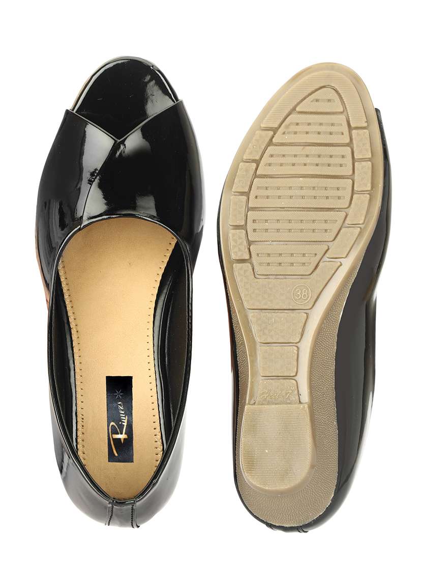 women solid peep toe slip on shoes - 22593637 -  Standard Image - 5