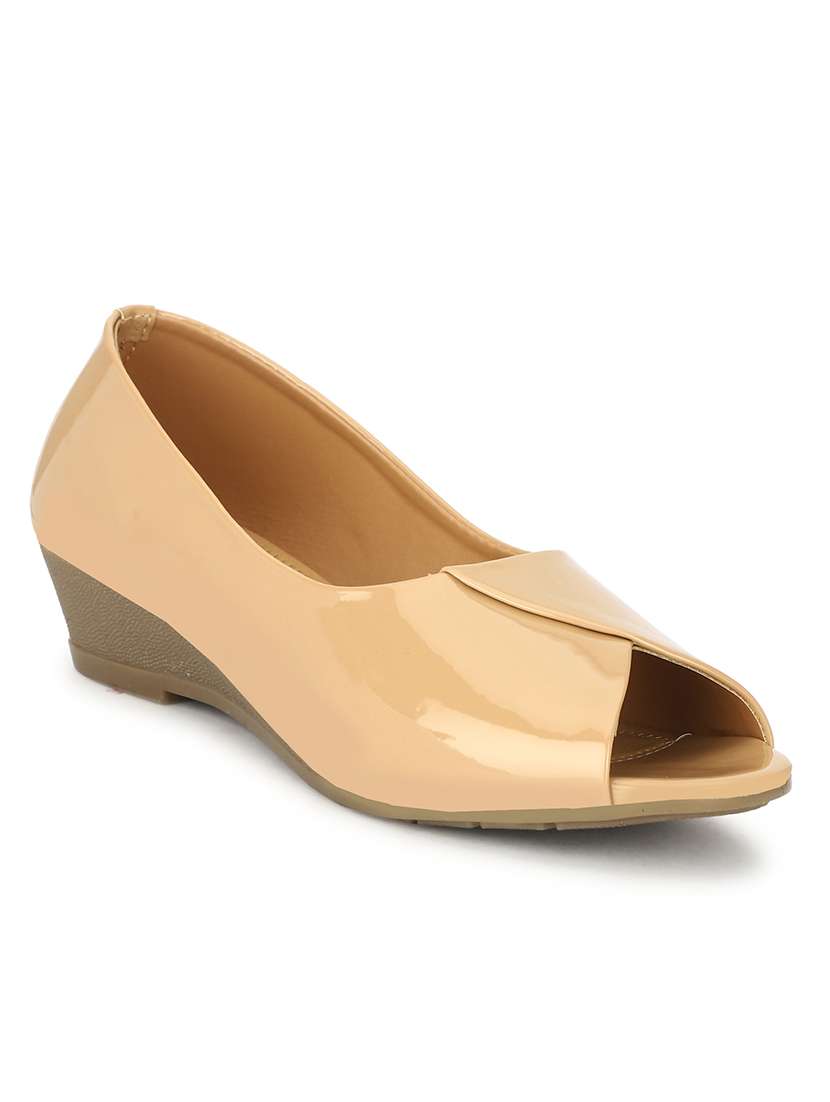 Women Solid Peep Toe Slip On Shoes - 22593638 -  Standard Image - 3