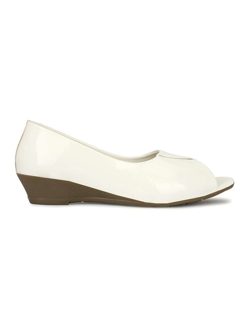 women solid peep toe slip on shoes - 22593640 -  Standard Image - 3