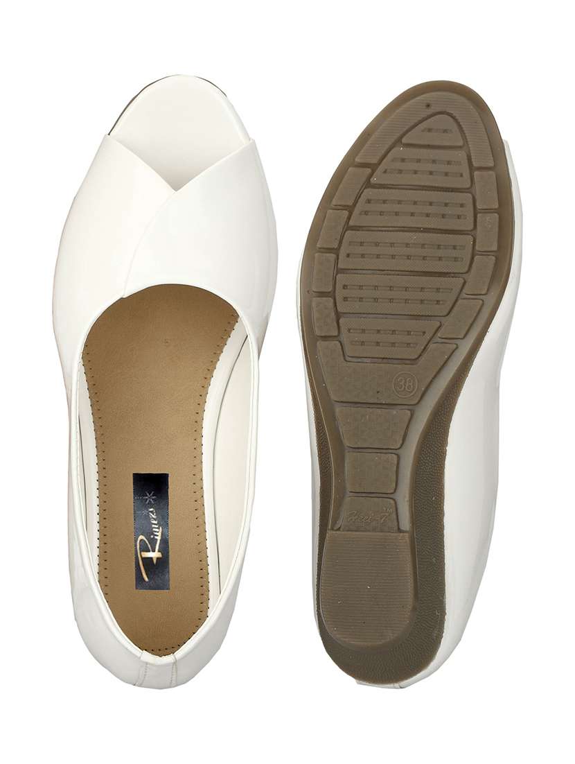 women solid peep toe slip on shoes - 22593640 -  Standard Image - 5