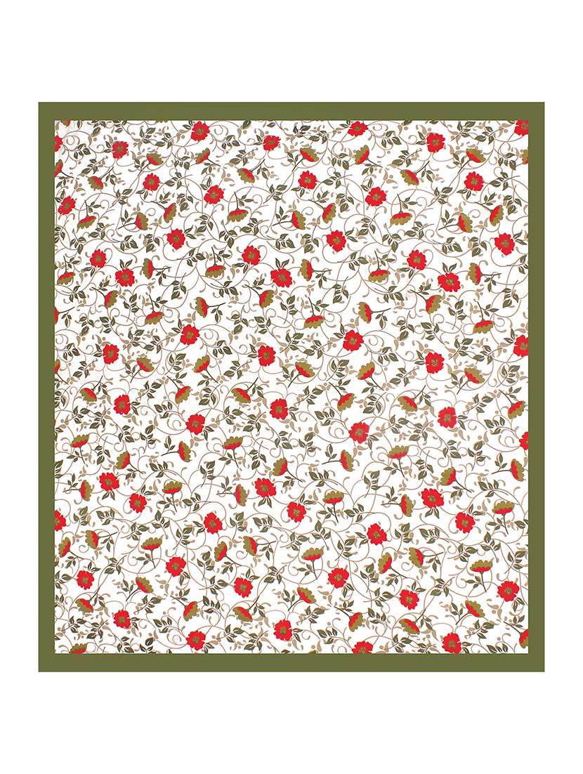 kivo bedsheets 100% pure cotton jaipuri print double bedsheet with 2 pillow covers-size 85x90 inchs - 22593784 -  Standard Image - 3
