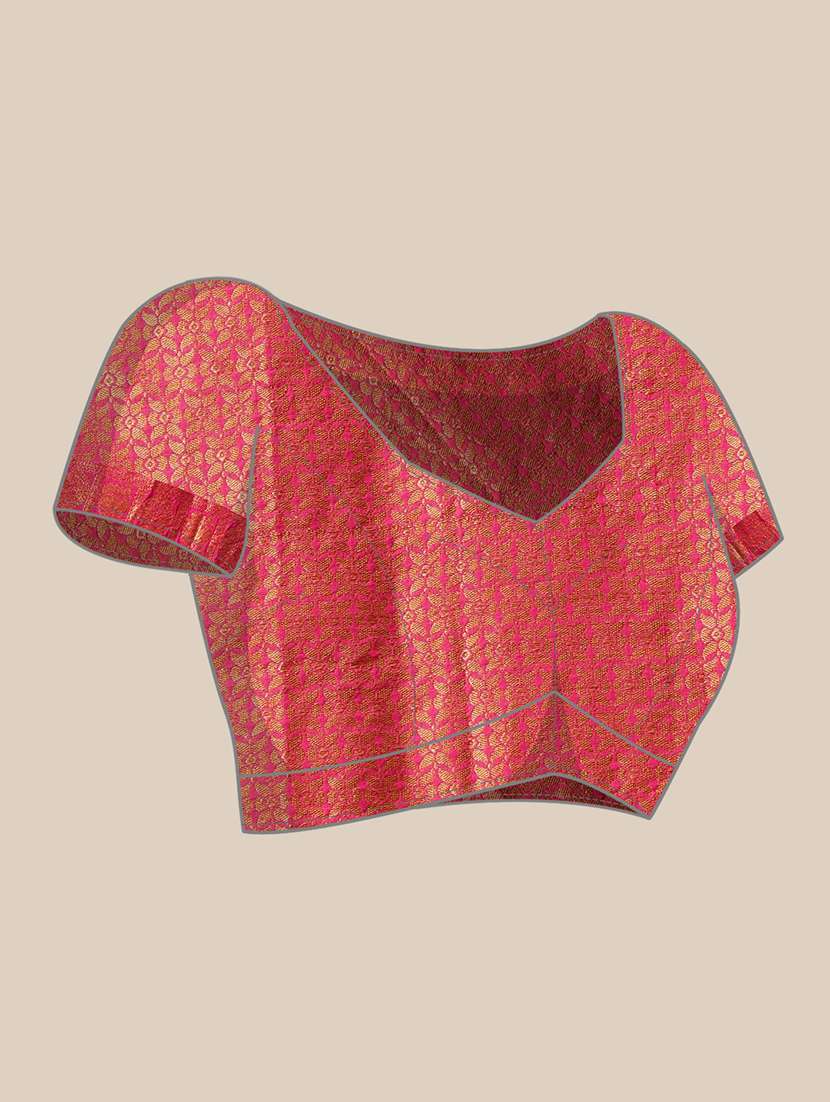women self design bordered saree with blouse - 22593809 -  Standard Image - 5