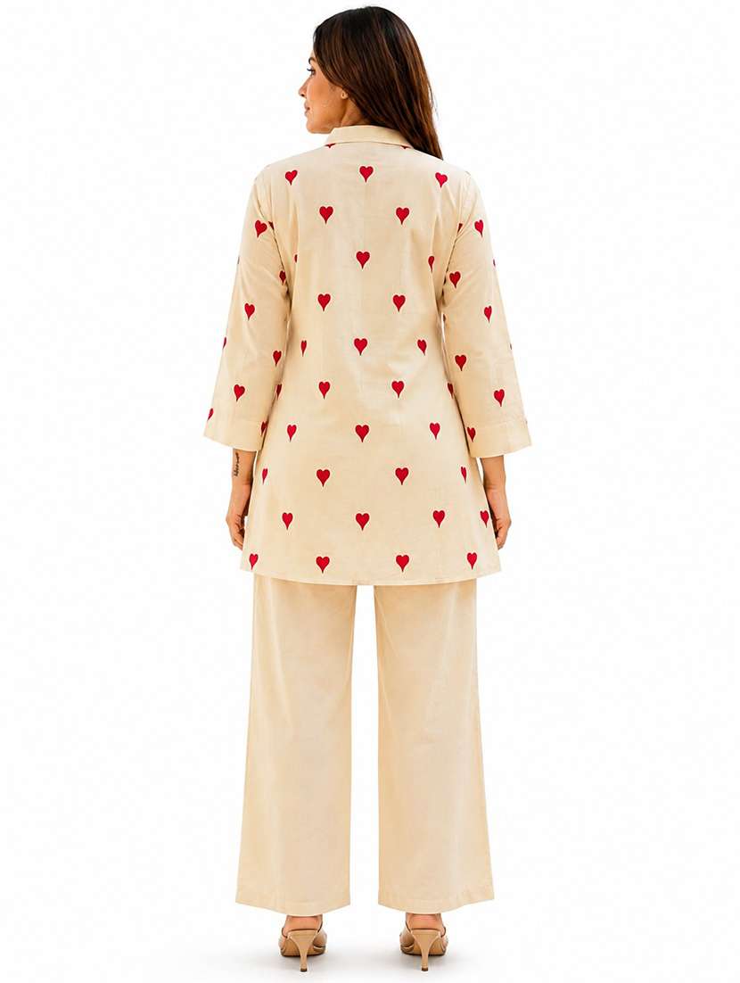 women printed long sleeves ethnic co-ord set - 22593840 -  Standard Image - 3