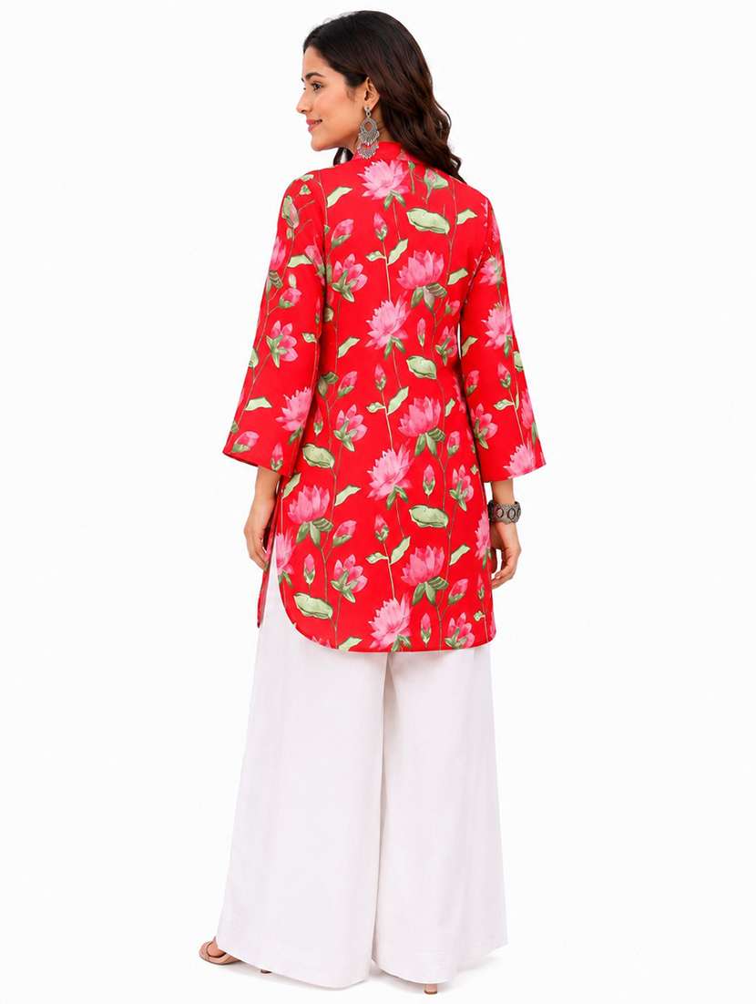 women printed long sleeves kurta palazzo set - 22593868 -  Standard Image - 3