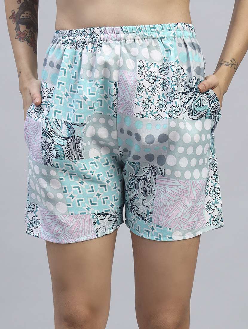 women printed short sleeves shirt and shorts set - 22594135 -  Standard Image - 5