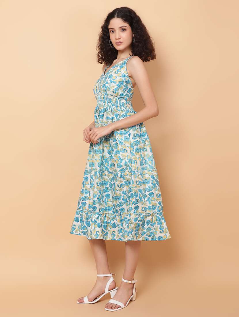 women printed sleeveless tiered dress - 22594169 -  Standard Image - 3
