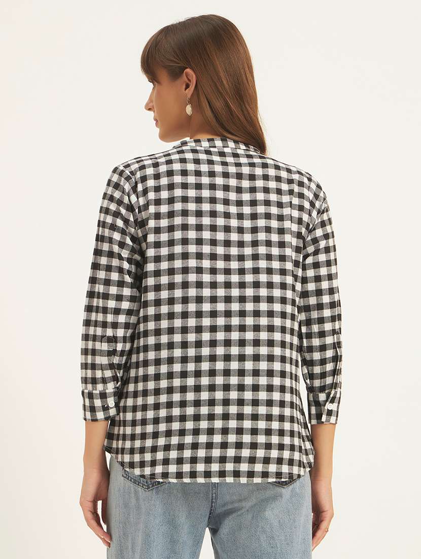 women printed three quarter sleeves regular top - 22594183 -  Standard Image - 3
