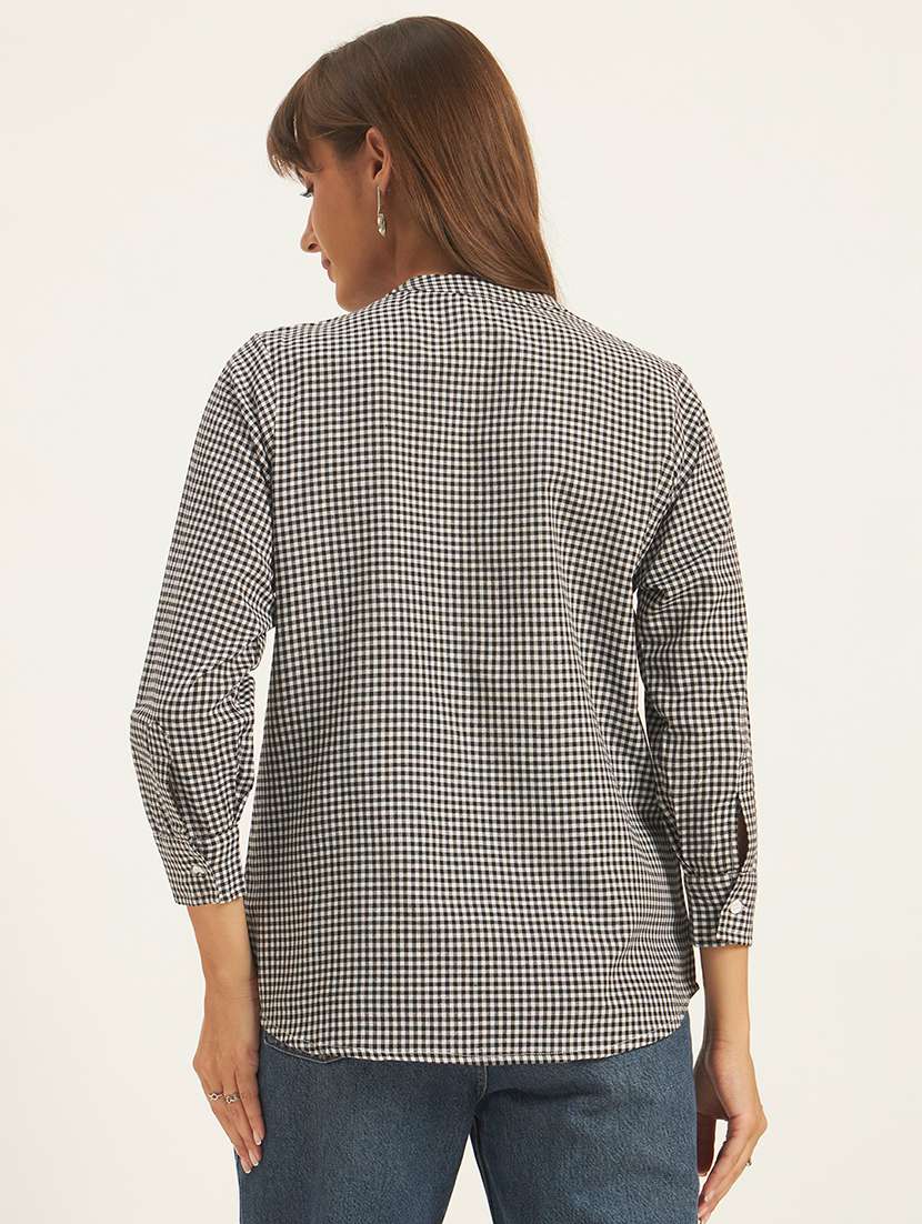 women printed three quarter sleeves regular top - 22594185 -  Standard Image - 3