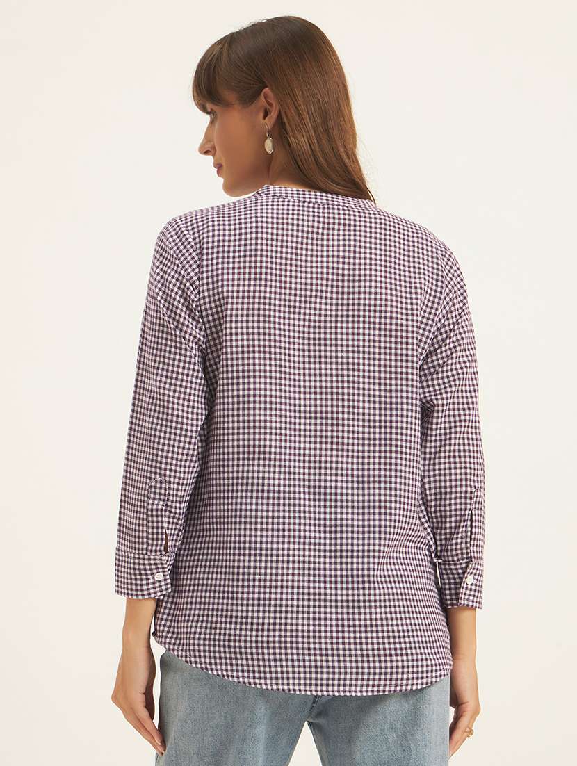 women printed three quarter sleeves regular top - 22594187 -  Standard Image - 3