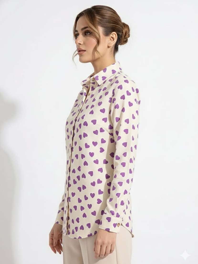 women printed long sleeves regular shirt - 22594203 -  Standard Image - 3