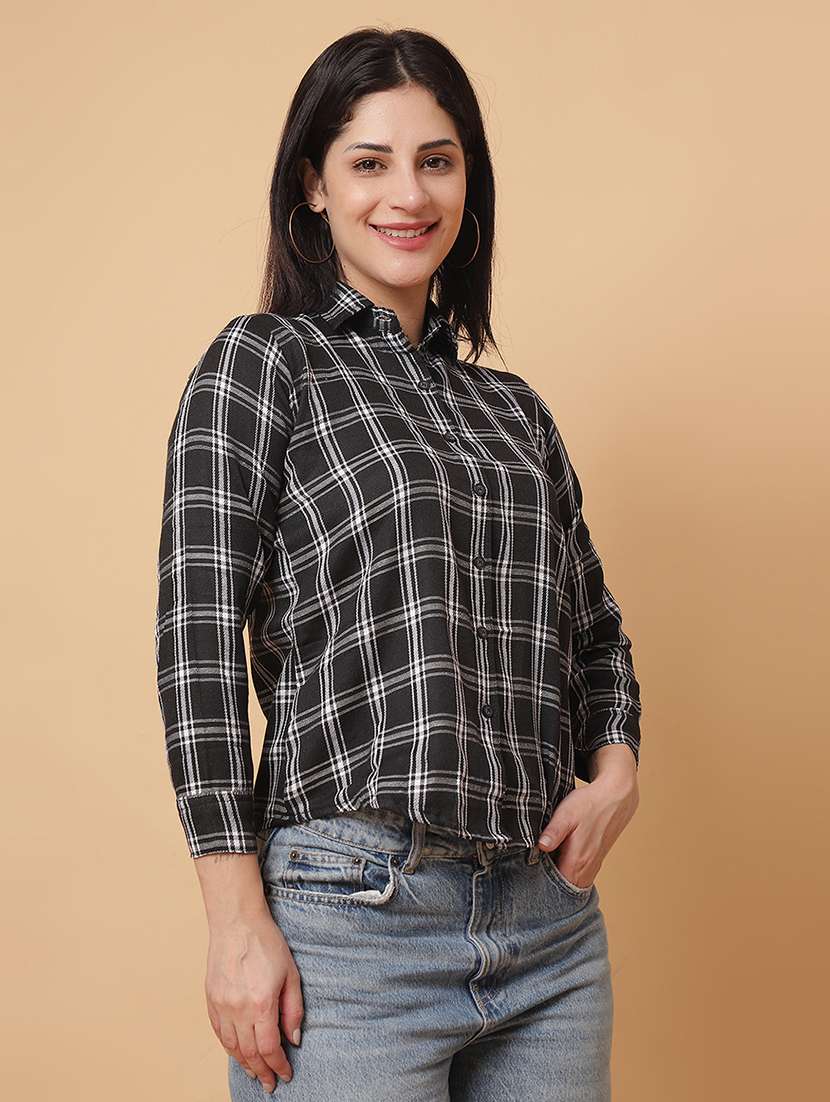 women printed long sleeves regular fit shirt - 22594213 -  Standard Image - 3