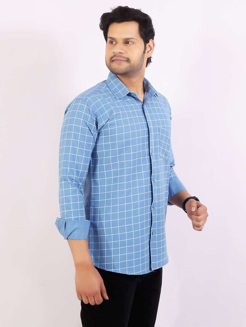 men checkered long sleeve regular fit casual shirt - 22594256 -  Standard Image - 3