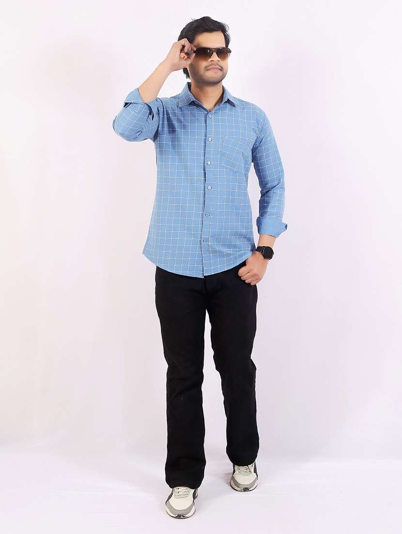 men checkered long sleeve regular fit casual shirt - 22594256 -  Standard Image - 5