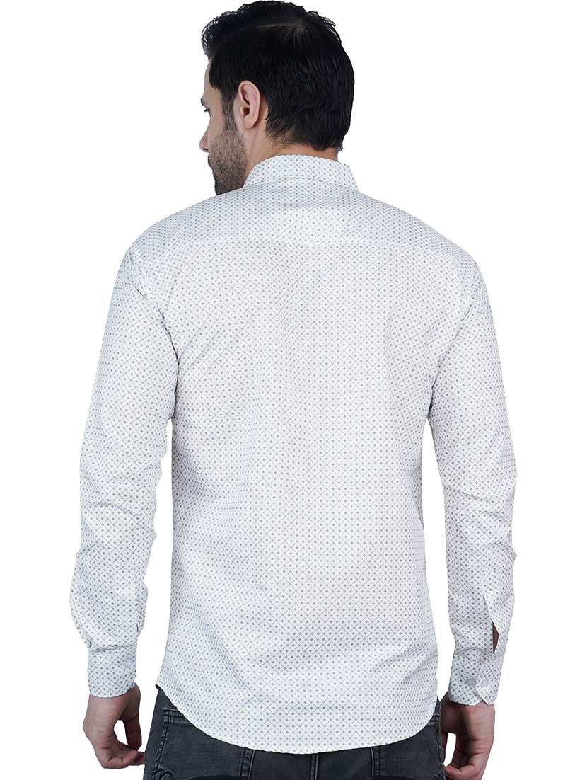 men printed long sleeve regular fit casual shirt - 22594299 -  Standard Image - 3