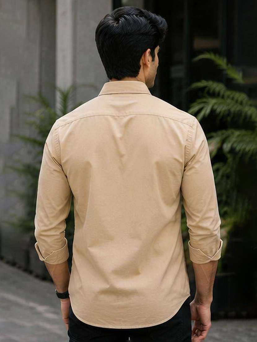 Men Solid Long Sleeve Regular Fit Casual Shirt - 22594306 -  Standard Image - 3
