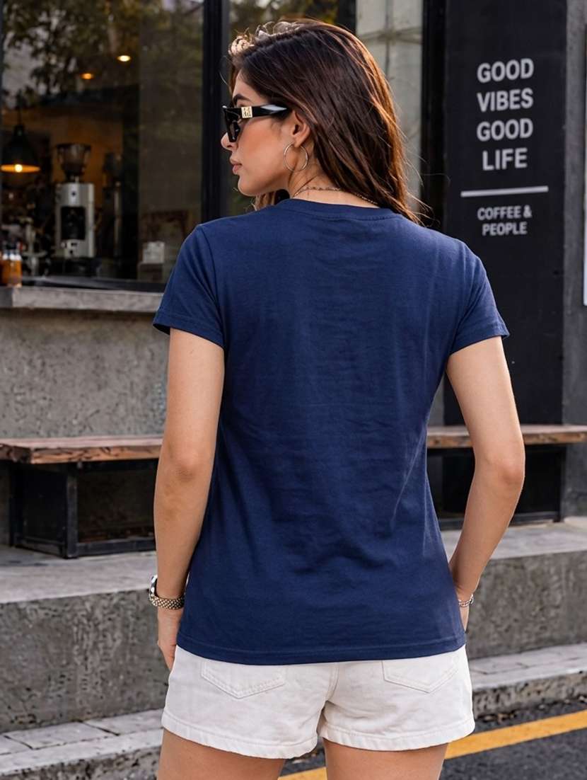 women printed short sleeve regular fit t-shirt - 22594499 -  Standard Image - 3