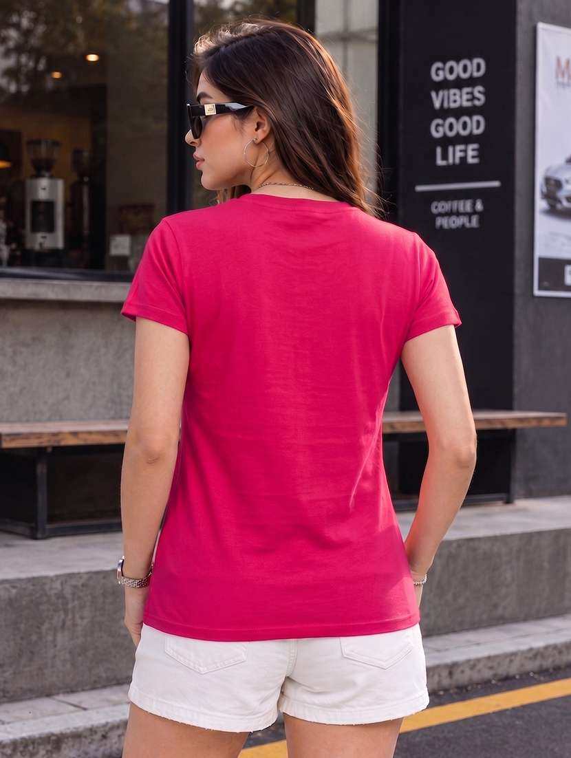 women printed short sleeve regular fit t-shirt - 22594502 -  Standard Image - 3
