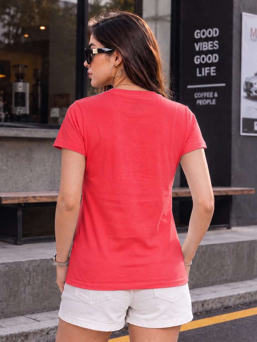 women printed short sleeve regular fit t-shirt - 22594523 -  Standard Image - 3