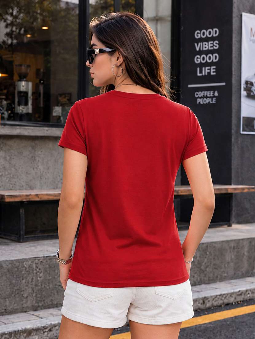 women printed short sleeve regular fit t-shirt - 22594526 -  Standard Image - 3