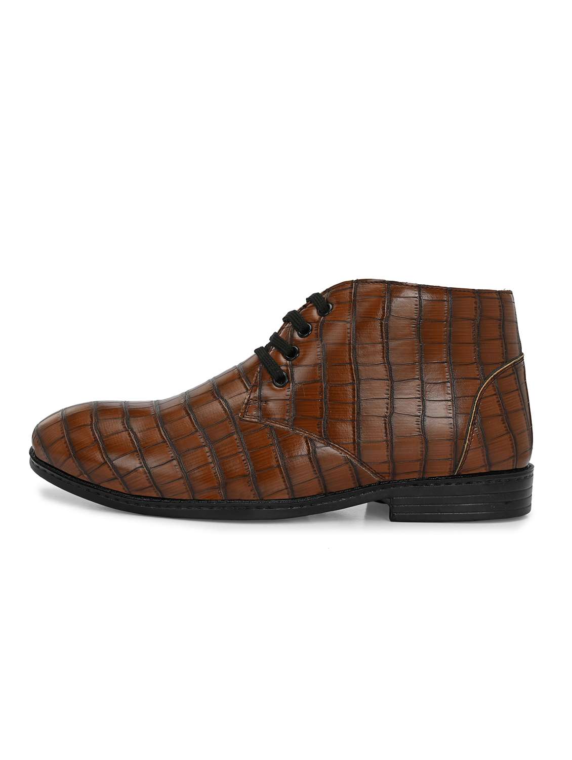men textured lace up boots - 22594527 -  Standard Image - 3
