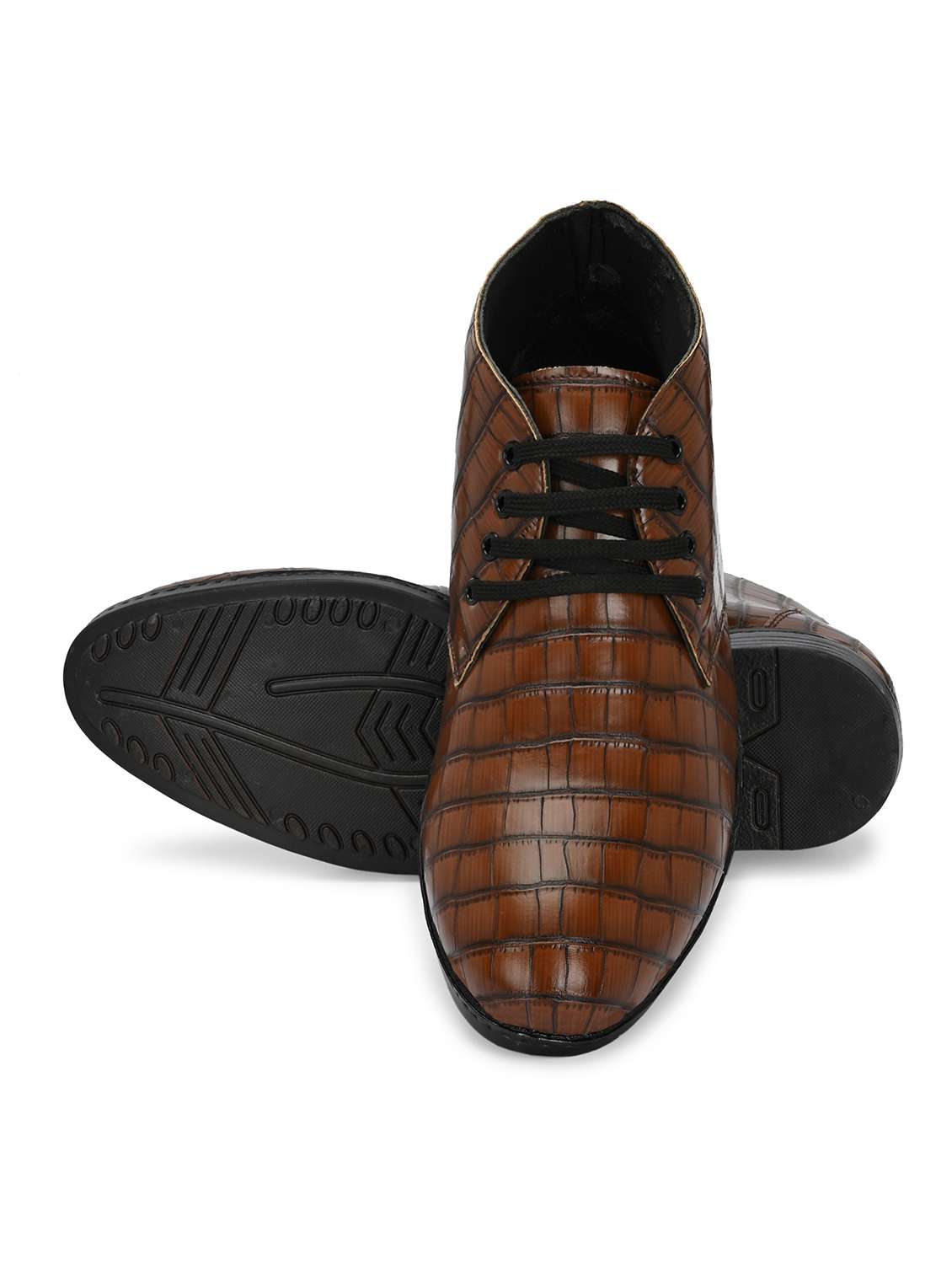 men textured lace up boots - 22594527 -  Standard Image - 5